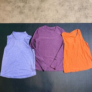 Oiselle Purple, Orange Lux Tops